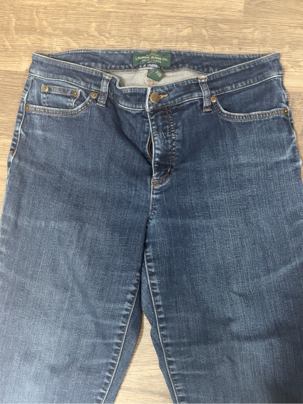 Lauren Ralph Lauren LRL Women’s Straight Leg Stretch Jeans Dark Wash Petite 12P - Picture 4 of 6